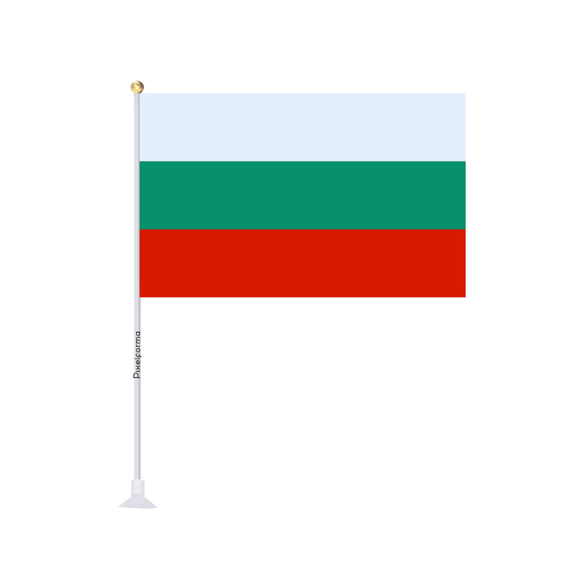Mini drapeau ventouse Drapeau de la Bulgarie - Pixelforma 