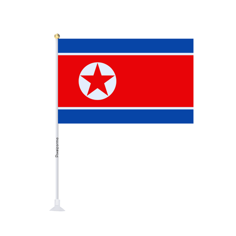 Mini drapeau ventouse Drapeau de la Corée du Nord - Pixelforma 
