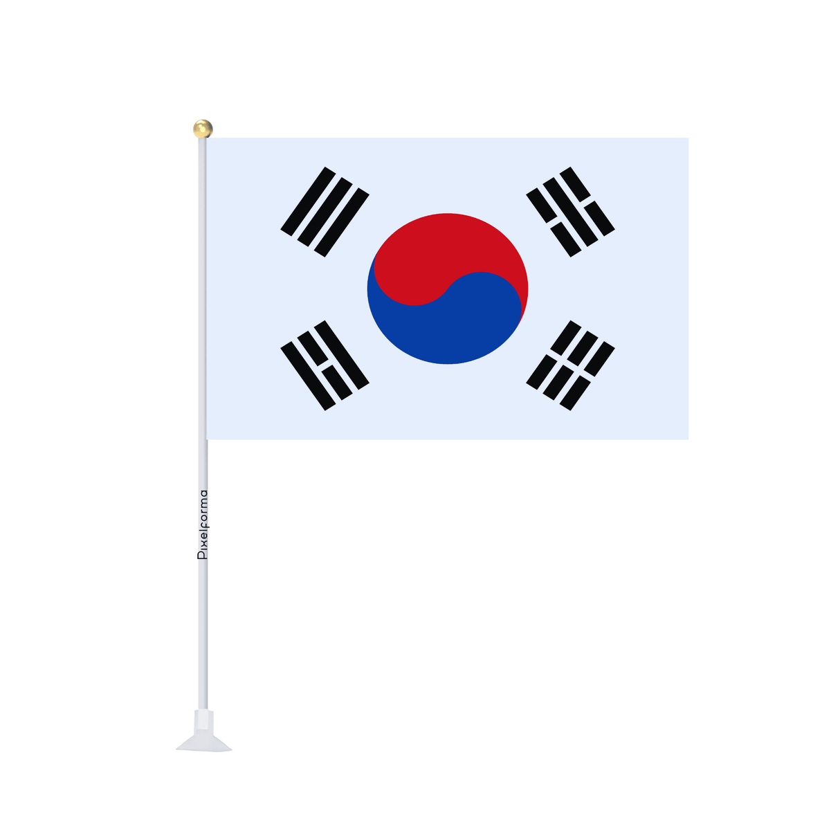 Mini drapeau ventouse Drapeau de la Corée du Sud - Pixelforma 