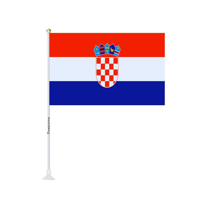 Mini drapeau ventouse Drapeau de la Croatie - Pixelforma 