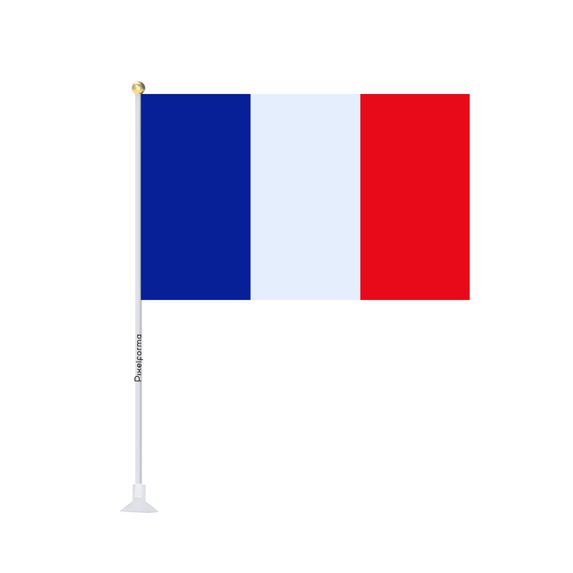 Mini drapeau ventouse Drapeau de la France - Pixelforma 