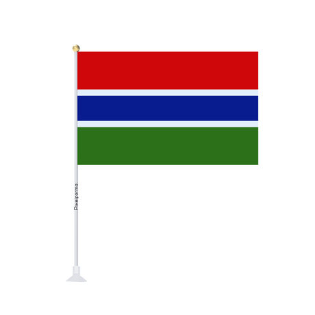Mini drapeau ventouse Drapeau de la Gambie - Pixelforma 