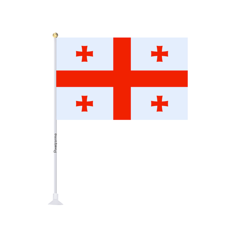 Mini drapeau ventouse Drapeau de la Géorgie - Pixelforma 
