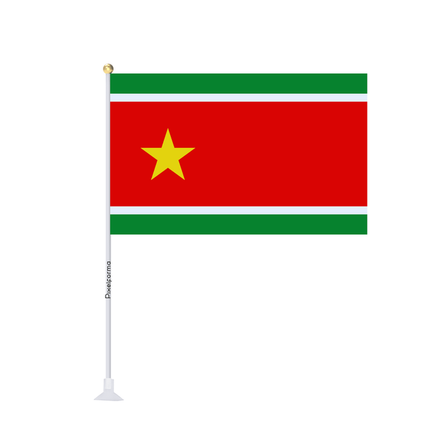 Mini drapeau ventouse Drapeau de la Guadeloupe - Pixelforma 