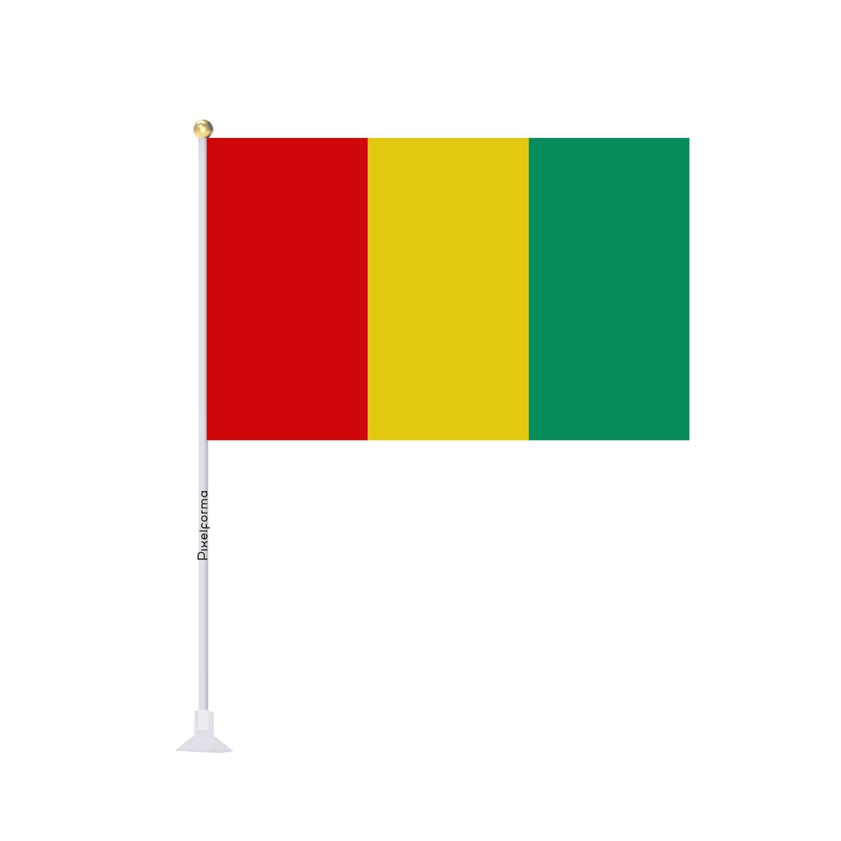 Mini drapeau ventouse Drapeau de la Guinée - Pixelforma