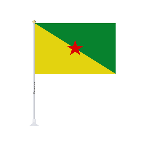 Mini drapeau ventouse Drapeau de la Guyane - Pixelforma 