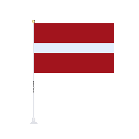 Mini drapeau ventouse Drapeau de la Lettonie - Pixelforma 