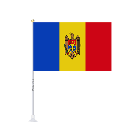 Mini drapeau ventouse Drapeau de la Moldavie - Pixelforma 