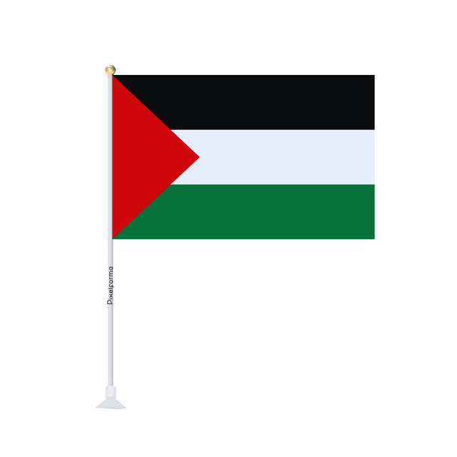Mini drapeau ventouse Drapeau de la Palestine - Pixelforma 