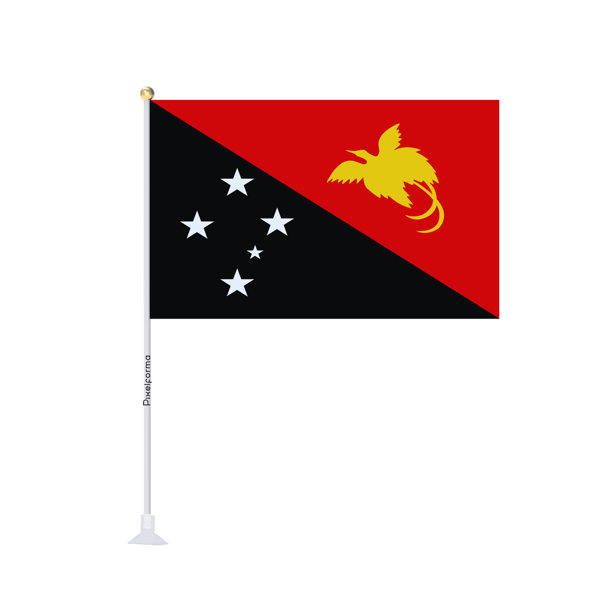 Mini drapeau ventouse Drapeau de la Papouasie-Nouvelle-Guinée - Pixelforma 