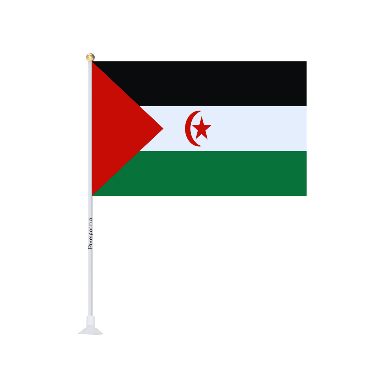 Mini drapeau ventouse Drapeau de la République arabe sahraouie démocratique - Pixelforma 
