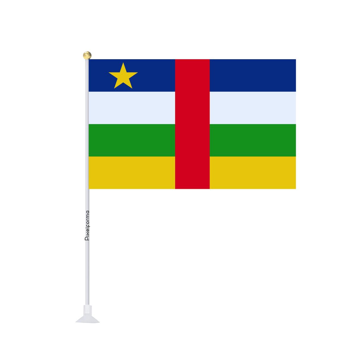 Mini drapeau ventouse Drapeau de la République centrafricaine - Pixelforma 