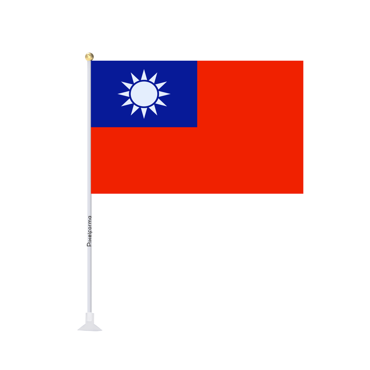 Mini drapeau ventouse Drapeau de la République de Chine - Pixelforma 