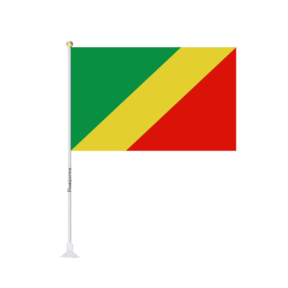 Mini drapeau ventouse Drapeau de la république du Congo - Pixelforma 