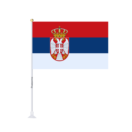 Mini drapeau ventouse Drapeau de la Serbie - Pixelforma 