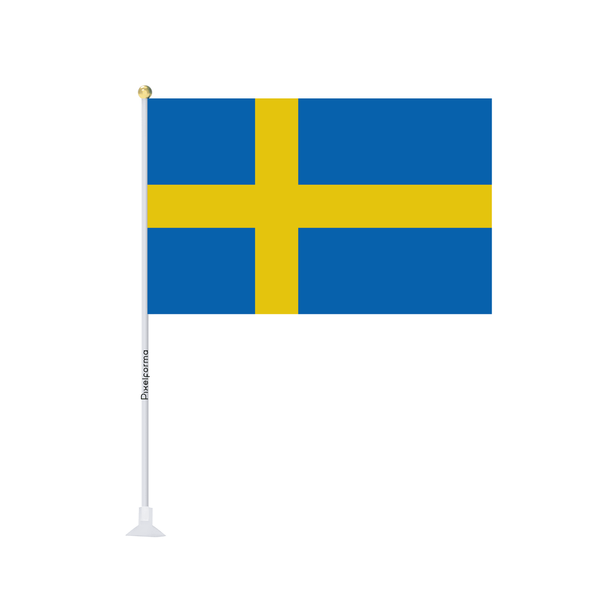 Mini drapeau ventouse Drapeau de la Suède - Pixelforma 