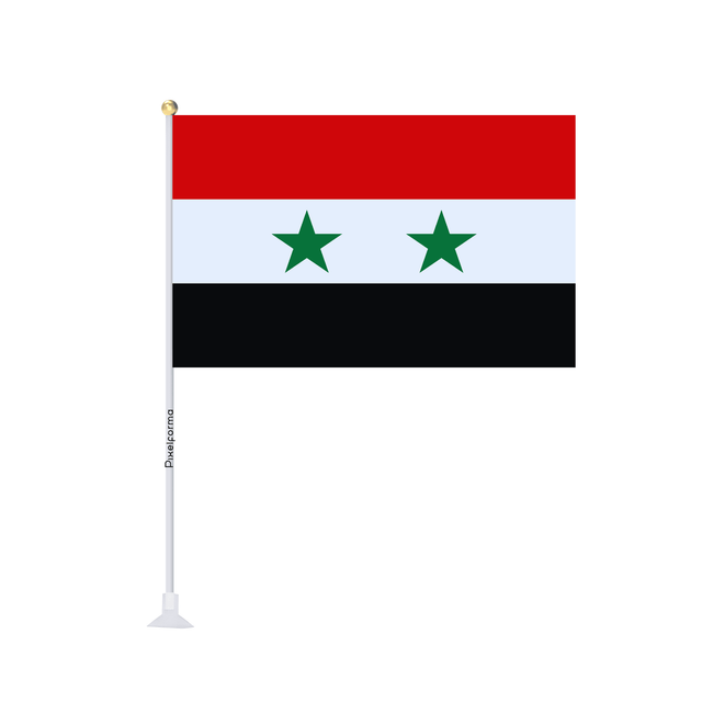 Mini drapeau ventouse Drapeau de la Syrie - Pixelforma 