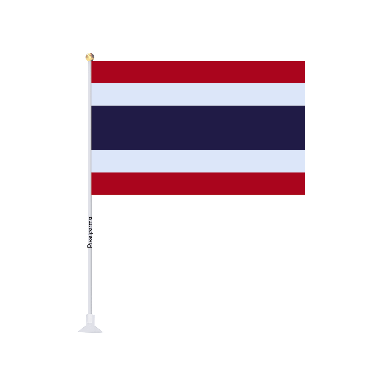 Mini drapeau ventouse Drapeau de la Thaïlande - Pixelforma 
