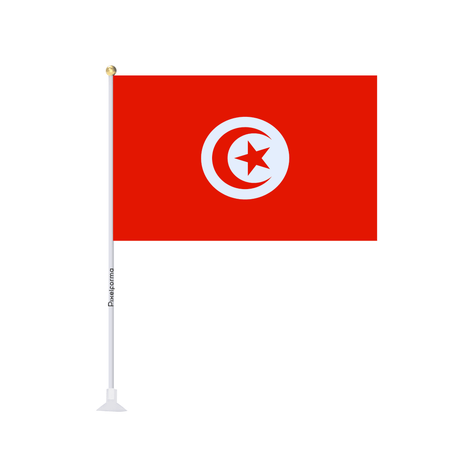 Mini drapeau ventouse Drapeau de la Tunisie - Pixelforma 