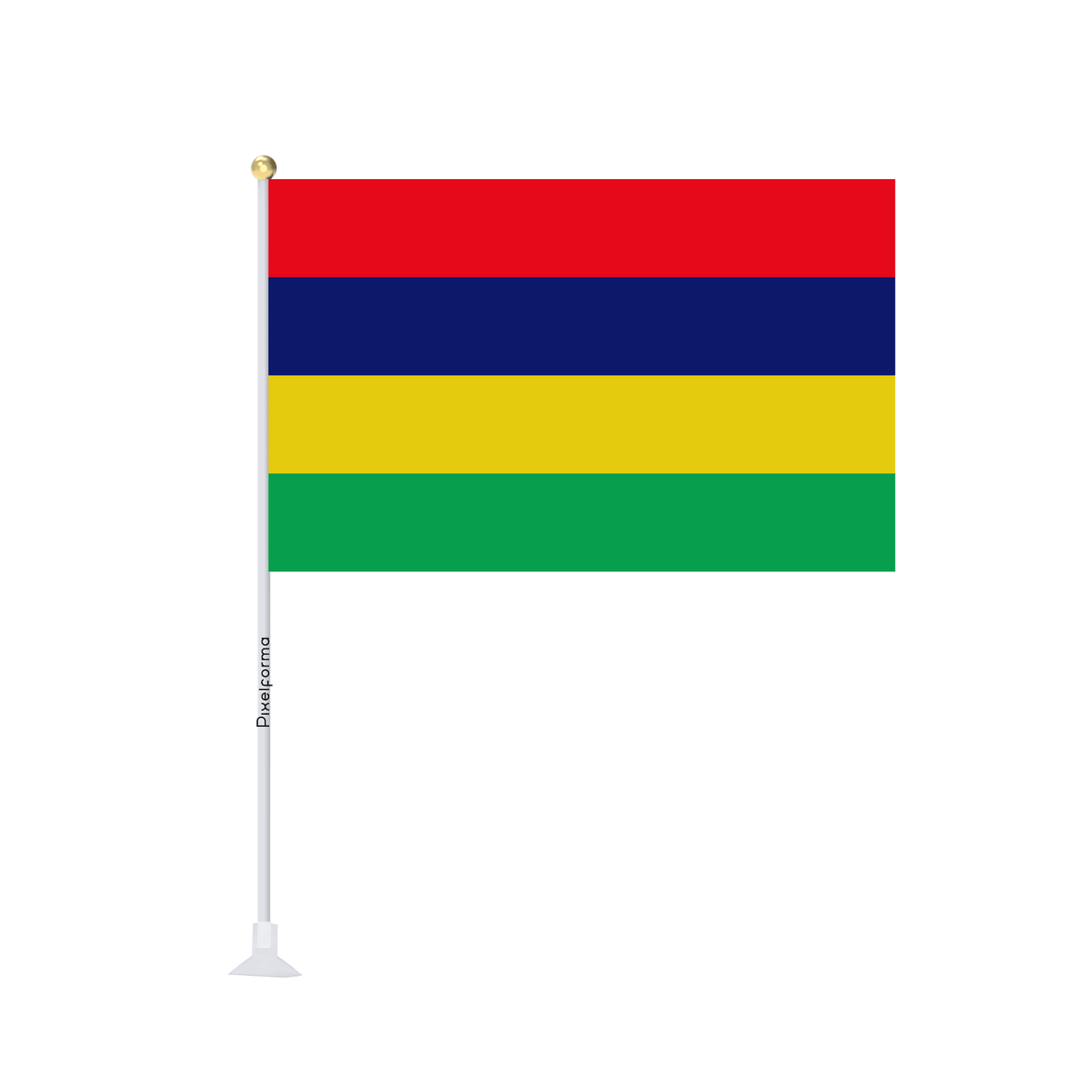 Mini drapeau ventouse Drapeau de Maurice - Pixelforma 