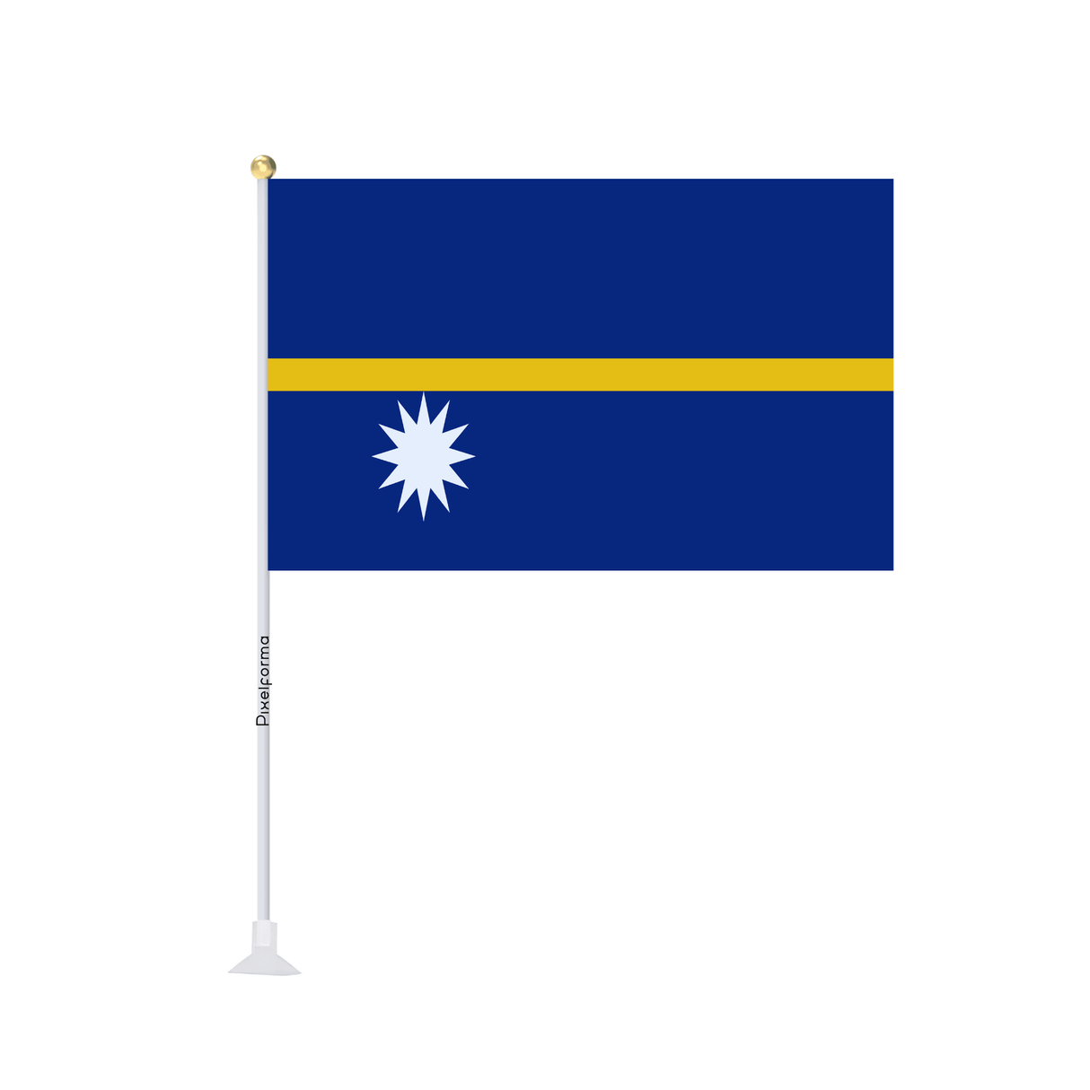 Mini drapeau ventouse Drapeau de Nauru - Pixelforma 