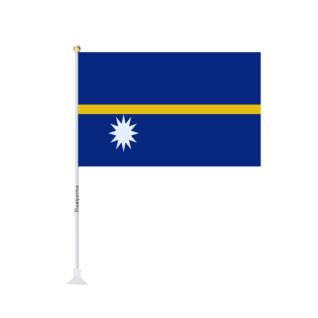 Mini drapeau ventouse Drapeau de Nauru - Pixelforma