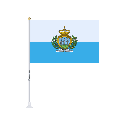 Mini drapeau ventouse Drapeau de Saint-Marin - Pixelforma 