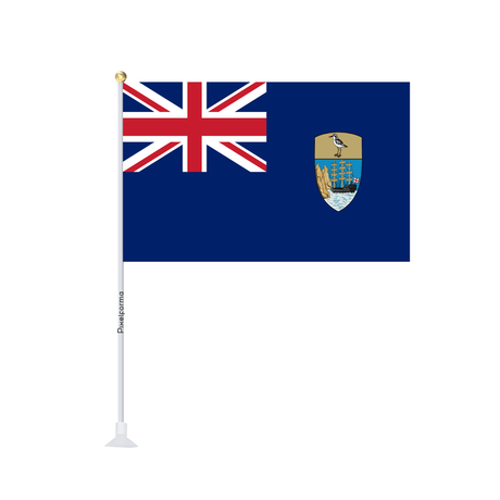 Mini drapeau ventouse Drapeau de Sainte-Hélène, Ascension et Tristan da Cunha - Pixelforma 