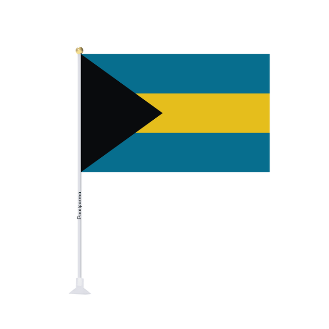 Mini drapeau ventouse Drapeau des Bahamas - Pixelforma 