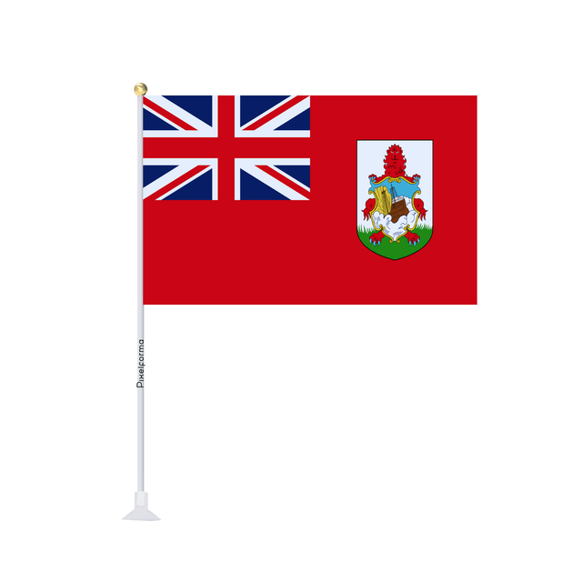 Mini drapeau ventouse Drapeau des Bermudes - Pixelforma 
