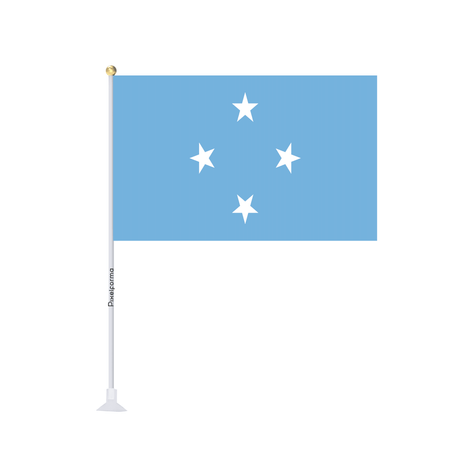 Mini drapeau ventouse Drapeau des États fédérés de Micronésie - Pixelforma 