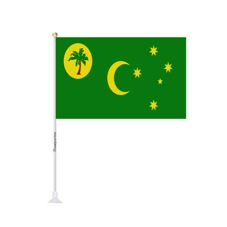 Mini drapeau ventouse Drapeau des îles Cocos - Pixelforma 