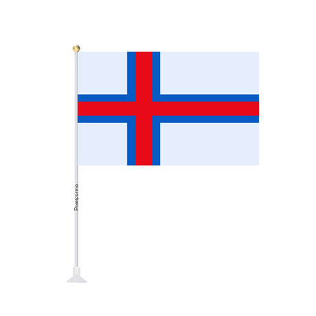 Mini drapeau ventouse Drapeau des îles Féroé - Pixelforma 