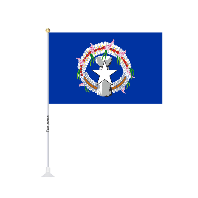 Mini drapeau ventouse Drapeau des Îles Mariannes du Nord - Pixelforma 