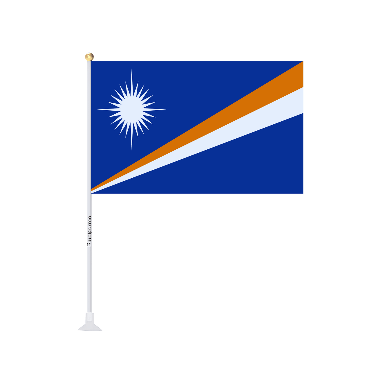 Mini drapeau ventouse Drapeau des Îles Marshall - Pixelforma 