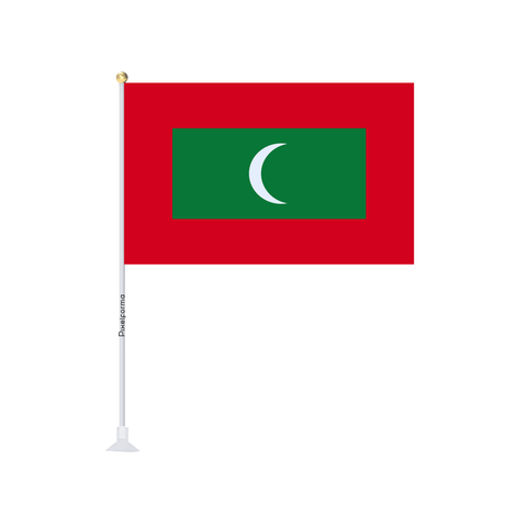 Mini drapeau ventouse Drapeau des Maldives - Pixelforma 