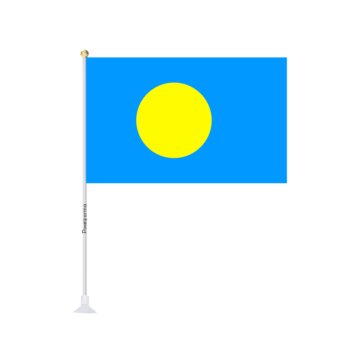 Mini drapeau ventouse Drapeau des Palaos - Pixelforma 