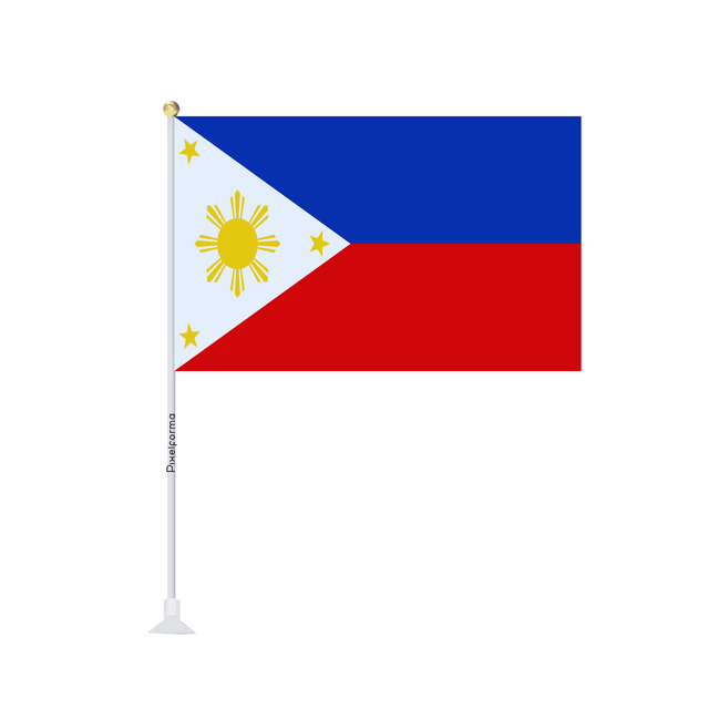 Mini drapeau ventouse Drapeau des Philippines - Pixelforma