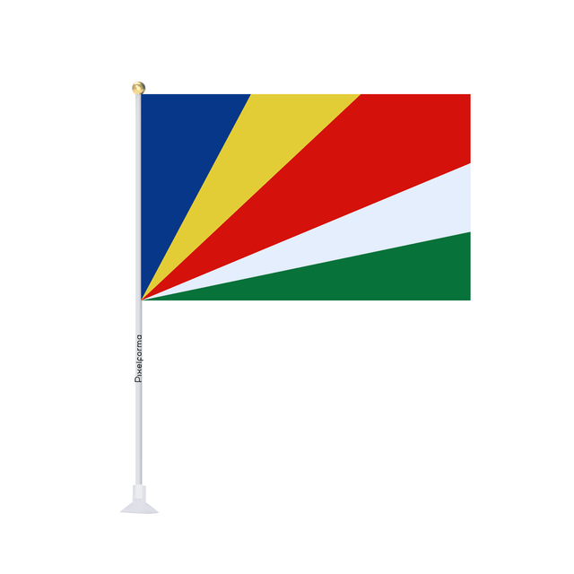 Mini drapeau ventouse Drapeau des Seychelles - Pixelforma 