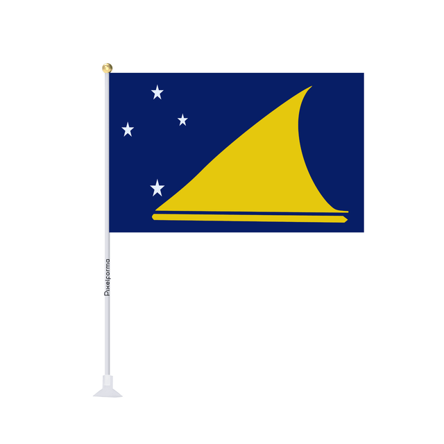 Mini drapeau ventouse Drapeau des Tokelau - Pixelforma 