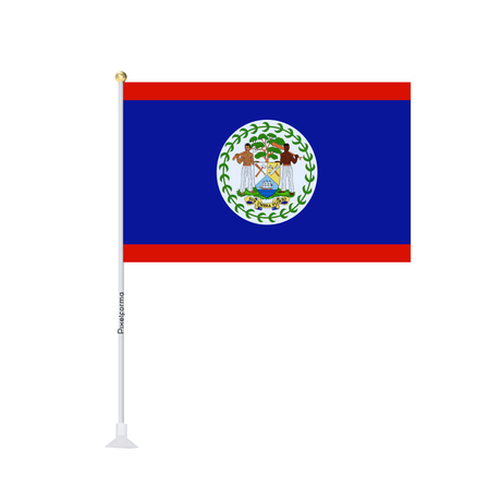 Mini drapeau ventouse Drapeau du Belize - Pixelforma