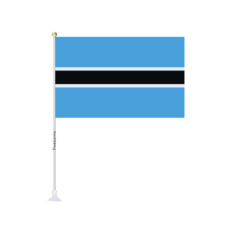 Mini drapeau ventouse Drapeau du Botswana - Pixelforma 