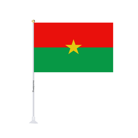 Mini drapeau ventouse Drapeau du Burkina Faso - Pixelforma