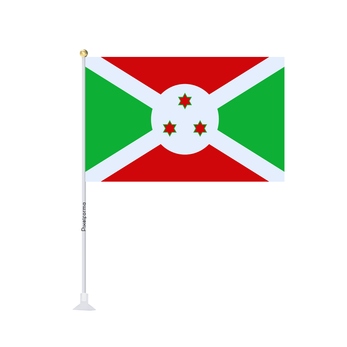 Mini drapeau ventouse Drapeau du Burundi - Pixelforma 
