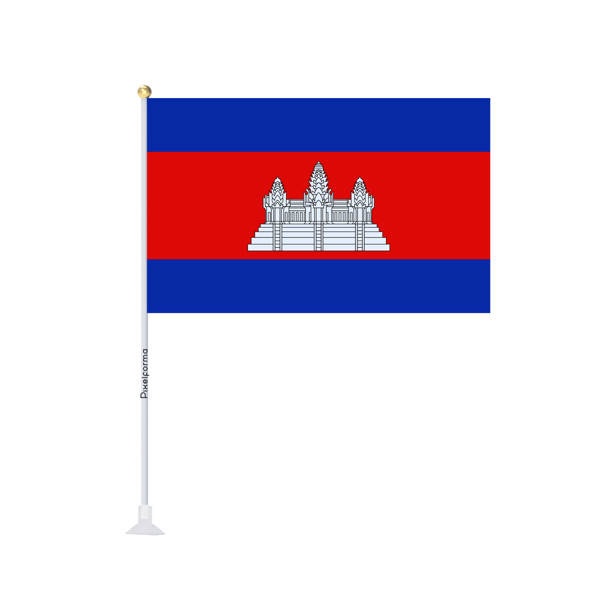 Mini drapeau ventouse Drapeau du Cambodge - Pixelforma 