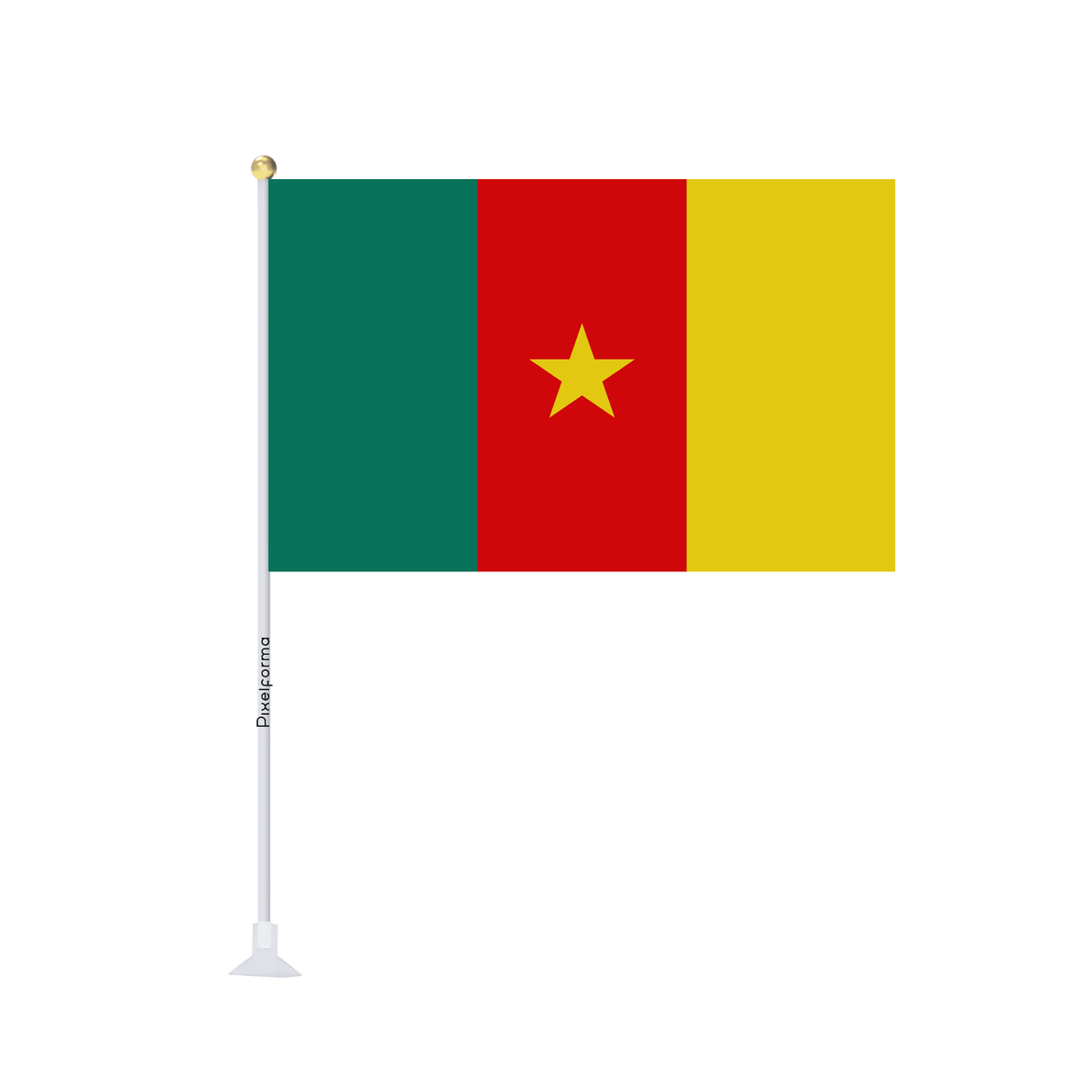 Mini drapeau ventouse Drapeau du Cameroun - Pixelforma 
