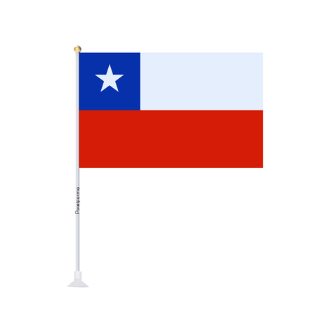 Mini drapeau ventouse Drapeau du Chili - Pixelforma 