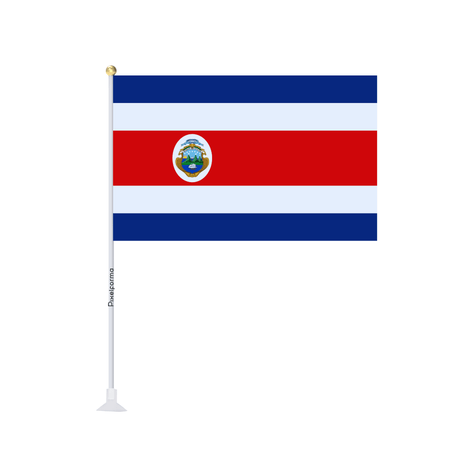 Mini drapeau ventouse Drapeau du Costa Rica - Pixelforma 