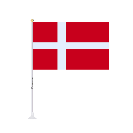 Mini drapeau ventouse Drapeau du Danemark - Pixelforma 