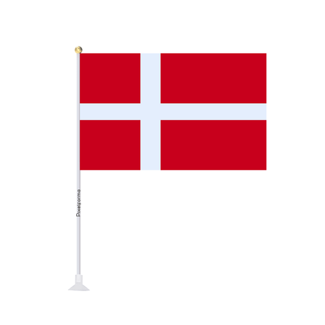 Mini drapeau ventouse Drapeau du Danemark - Pixelforma